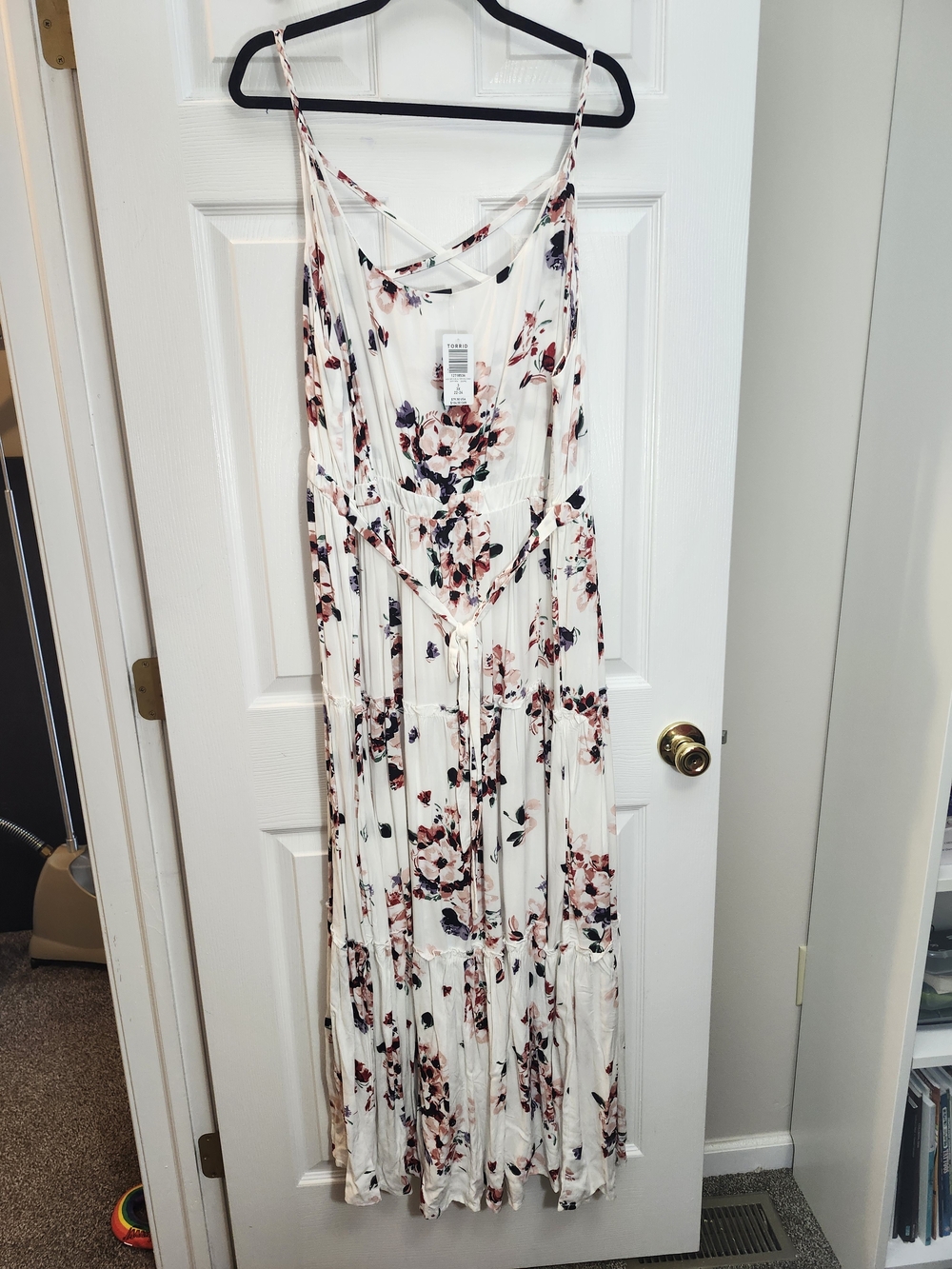 Torrid Floral Maxi Dress Trio – Cream, White & Red, Size 3X, 1 NWT, 2 NWOT - Picture 3 of 16